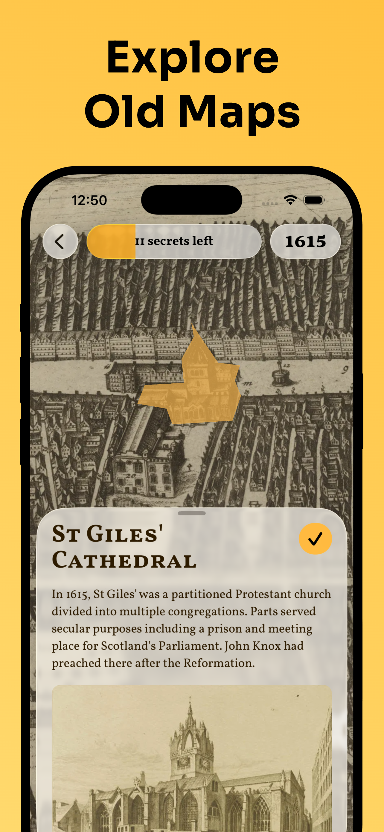Map view of the app